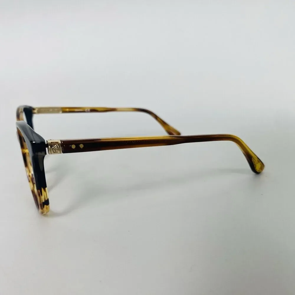 Paul & Joe Seaport Eyeglasses Frames 50-18-135 Brown Tortoise Floral tip w/ case